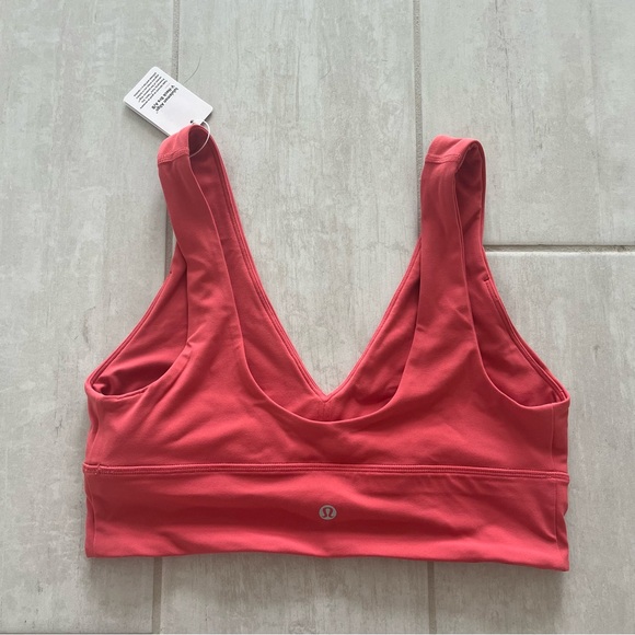 NWT Lululemon Align V-Neck Bra, Desert Red, Size 10 - Picture 3 of 7